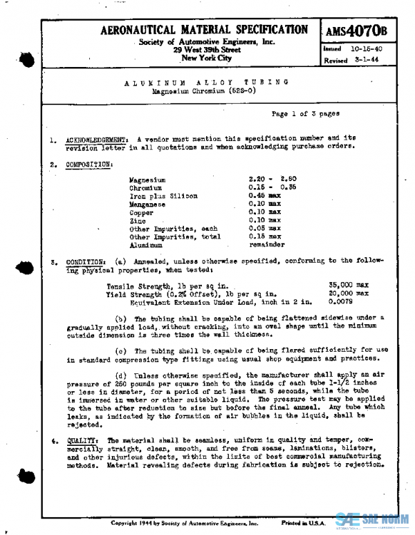 SAE AMS4070B PDF SAE AMS4070B PDF