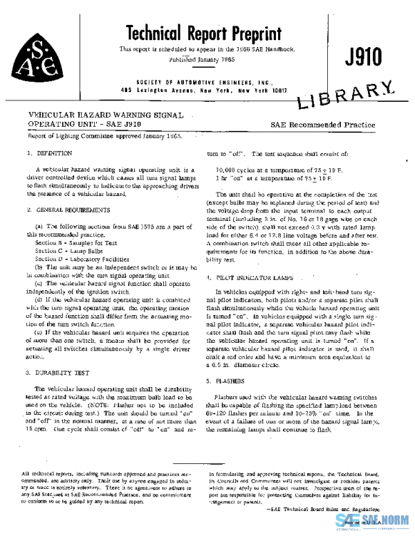 SAE J910_196501 PDF SAE J910_196501 PDF