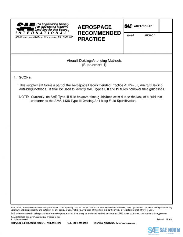 SAE ARP4737SUP1 PDF
