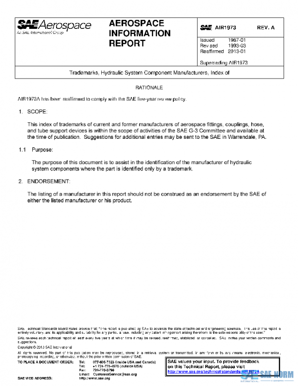 SAE AIR1973A PDF SAE AIR1973A PDF