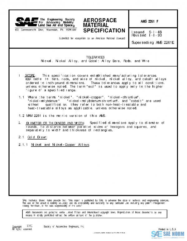 SAE AMS2261F PDF