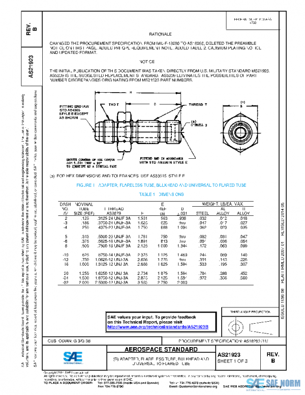 SAE AS21923B PDF