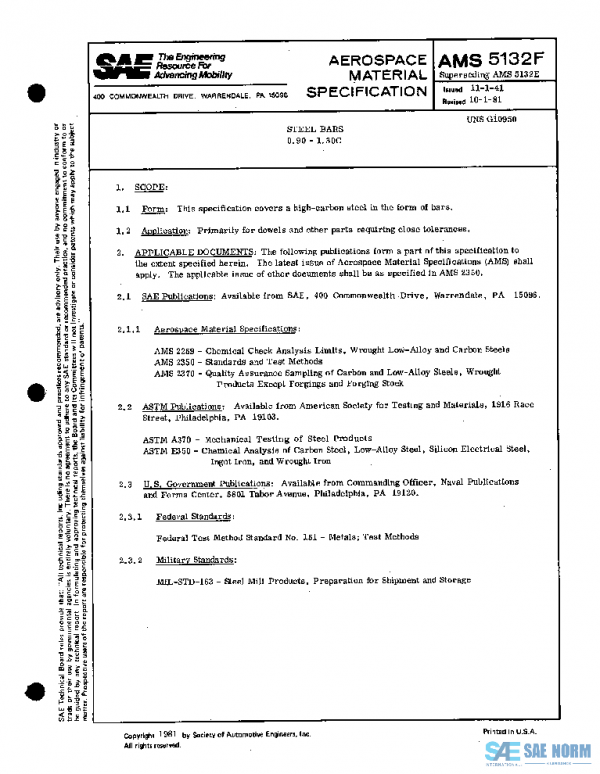 SAE AMS5132F PDF