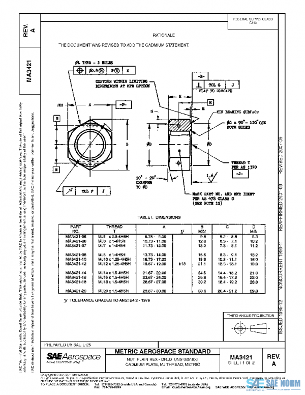 SAE MA3421A PDF SAE MA3421A PDF