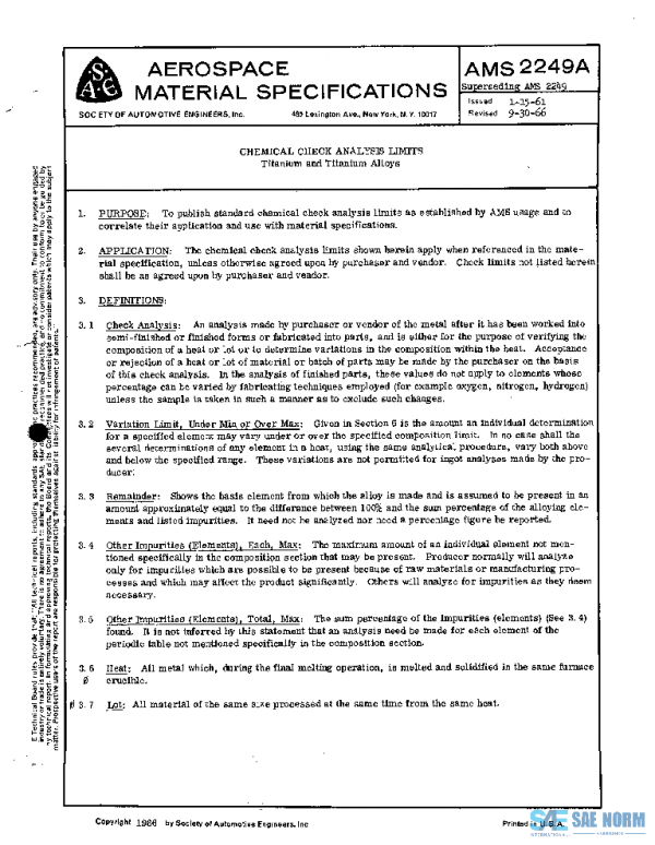 SAE AMS2249A PDF SAE AMS2249A PDF