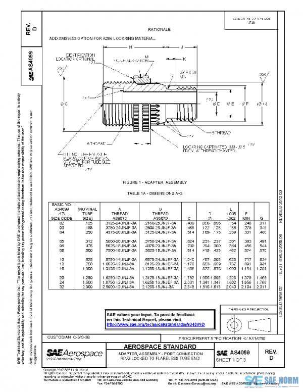 SAE AS4099D PDF SAE AS4099D PDF