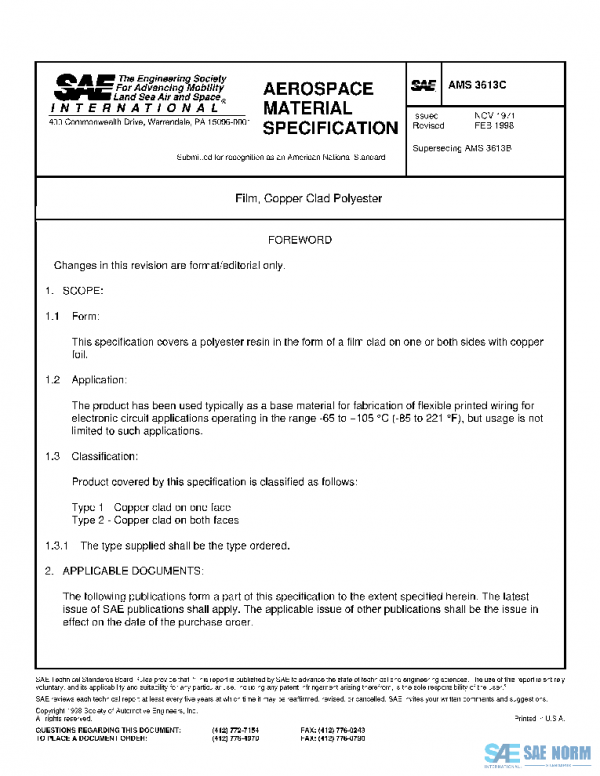SAE AMS3613C PDF SAE AMS3613C PDF