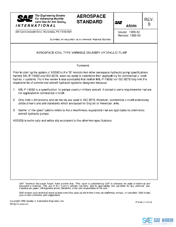 SAE AS595B PDF