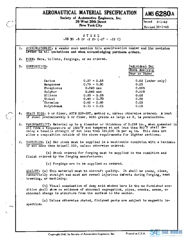 SAE AMS6280A PDF SAE AMS6280A PDF