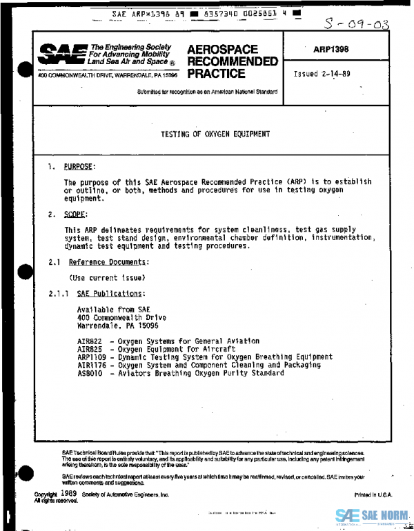 SAE ARP1398 PDF SAE ARP1398 PDF