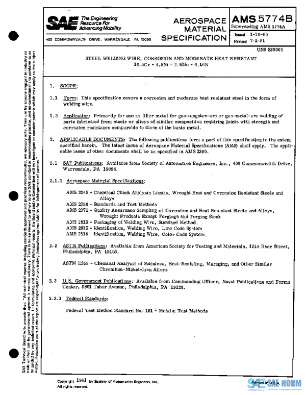 SAE AMS5774B PDF SAE AMS5774B PDF