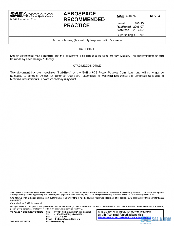 SAE ARP763A PDF