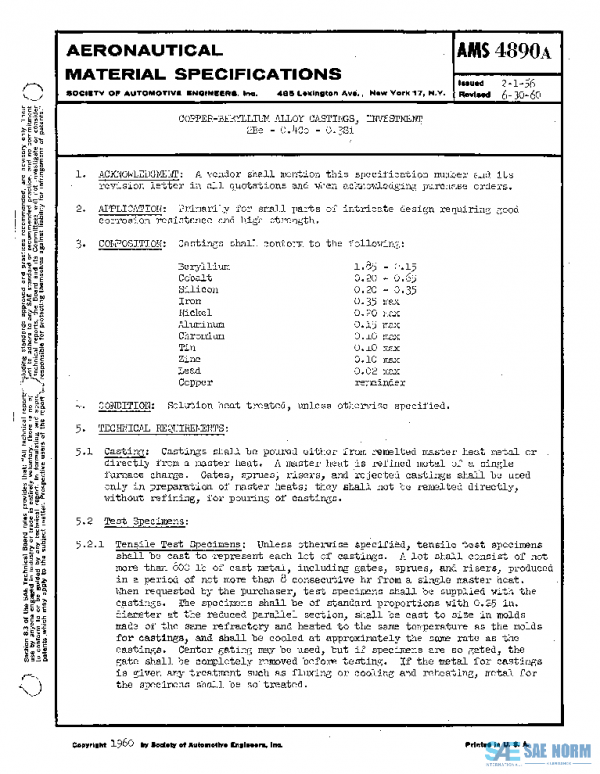 SAE AMS4890A PDF SAE AMS4890A PDF