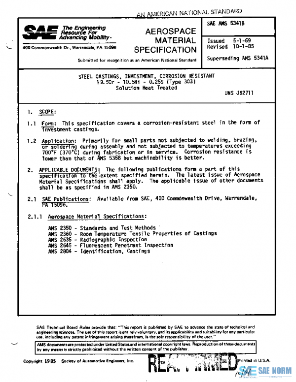 SAE AMS5341B PDF SAE AMS5341B PDF