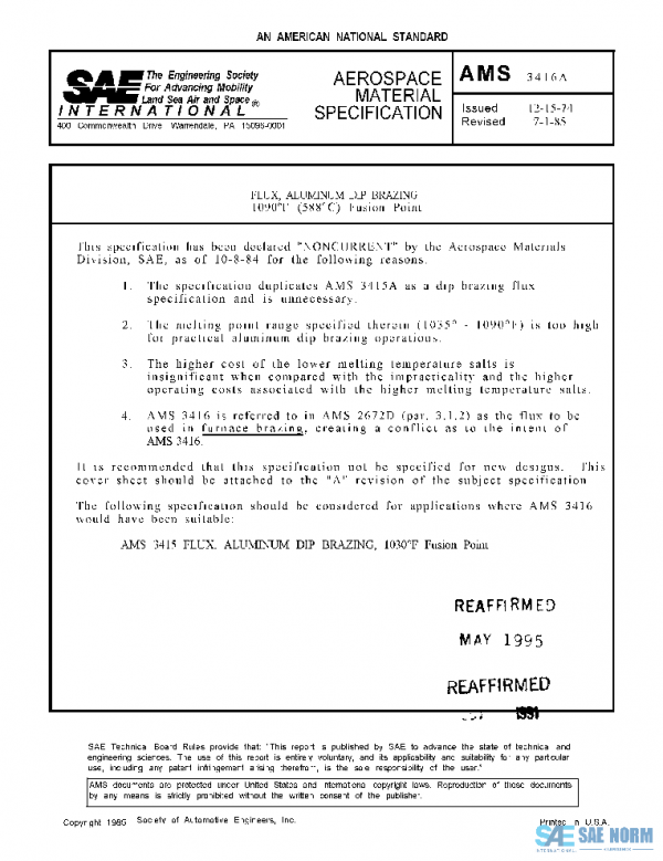 SAE AMS3416A PDF SAE AMS3416A PDF