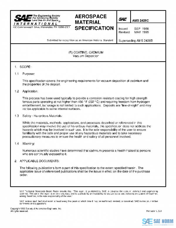 SAE AMS2426C PDF SAE AMS2426C PDF