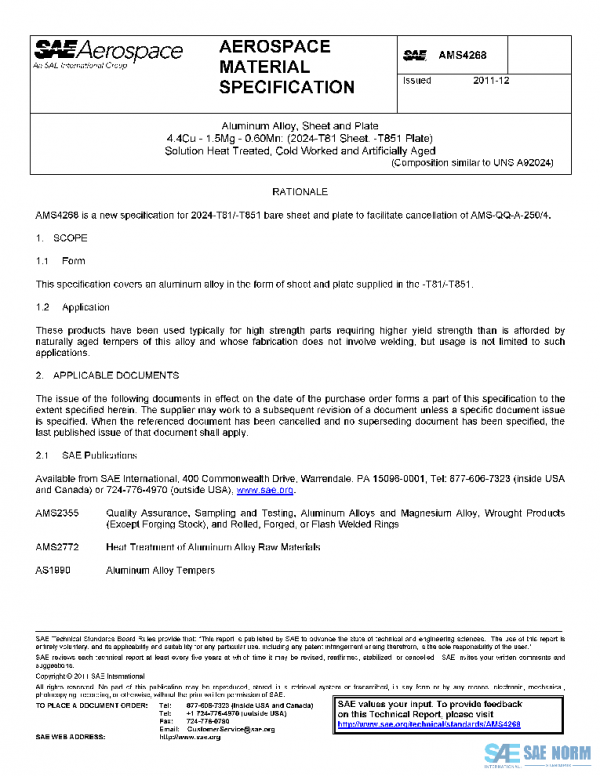 SAE AMS4268 PDF SAE AMS4268 PDF