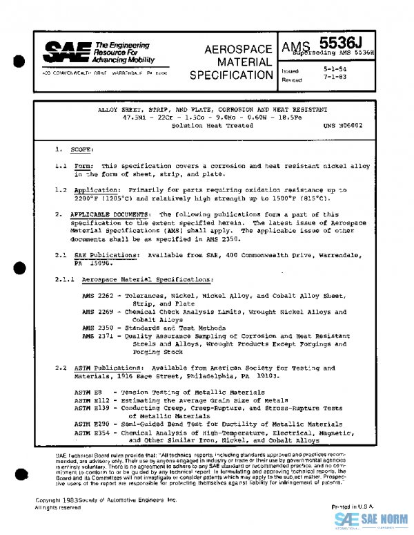 SAE AMS5536J PDF SAE AMS5536J PDF