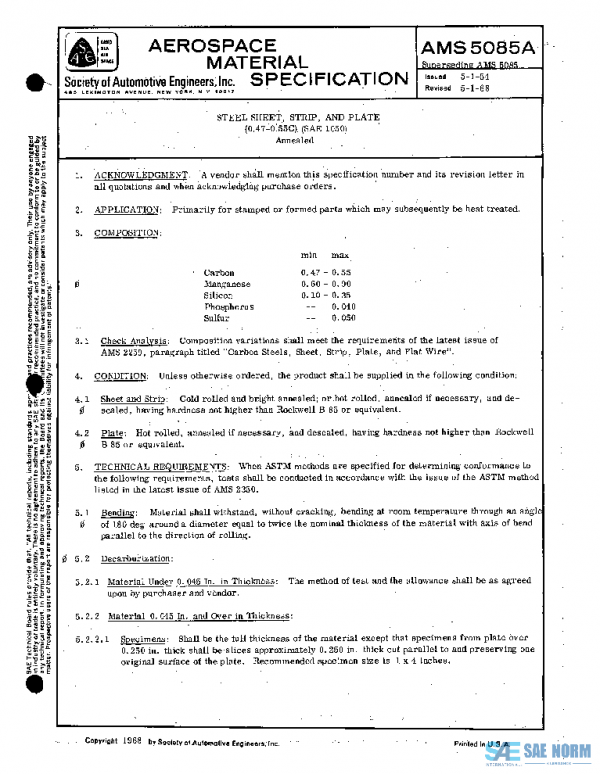 SAE AMS5085A PDF