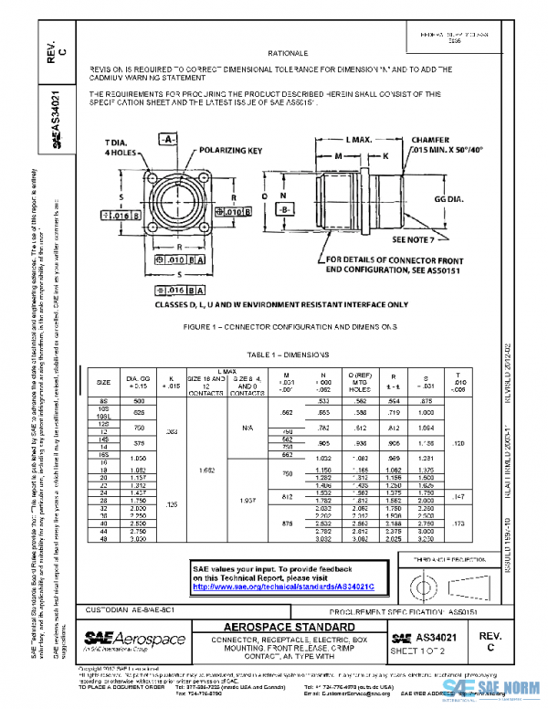 SAE AS34021C PDF SAE AS34021C PDF