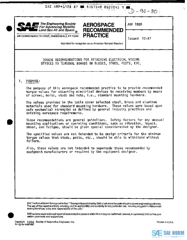 SAE ARP1928 PDF SAE ARP1928 PDF