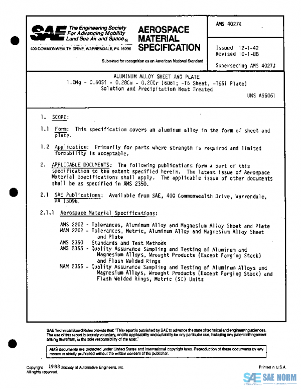 SAE AMS4027K PDF
