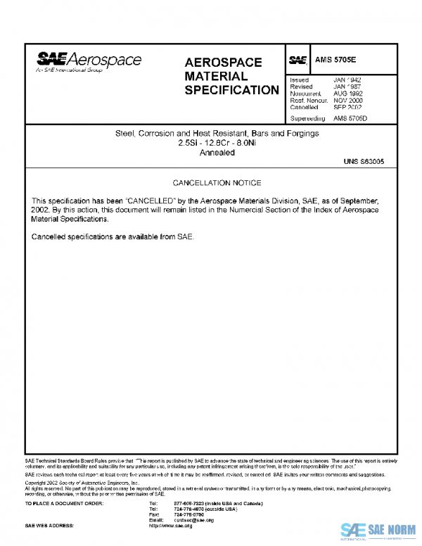 SAE AMS5705E PDF