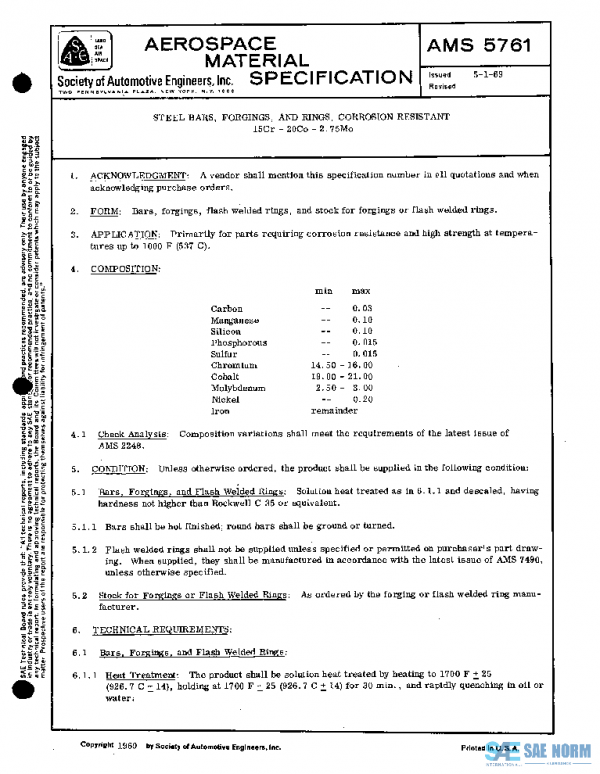 SAE AMS5761 PDF