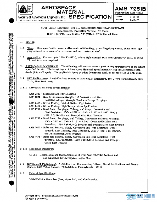 SAE AMS7251B PDF