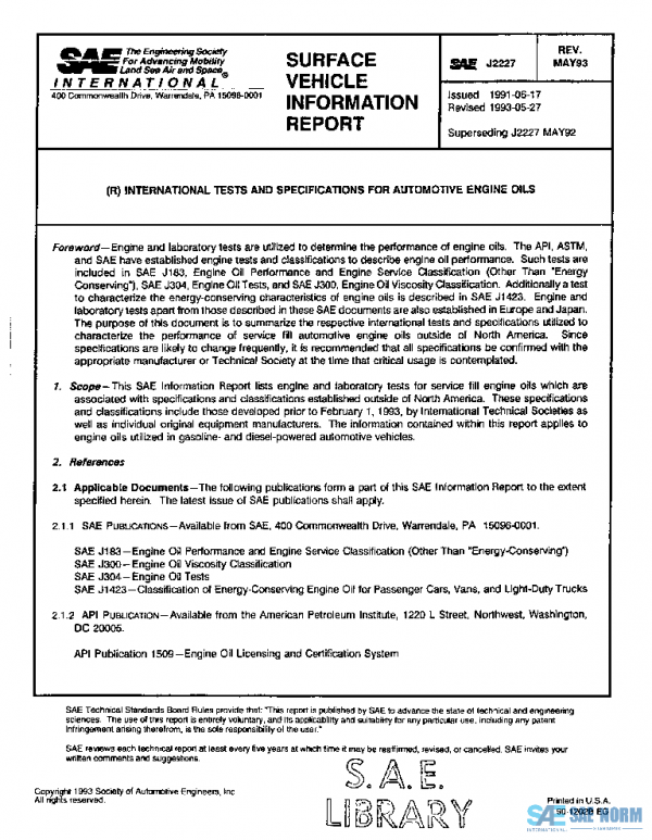 SAE J2227_199305 PDF