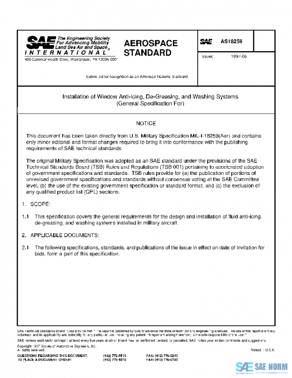 SAE AS18259 PDF