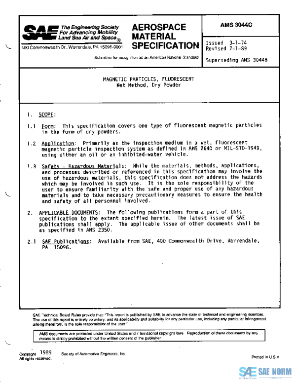 SAE AMS3044C PDF SAE AMS3044C PDF