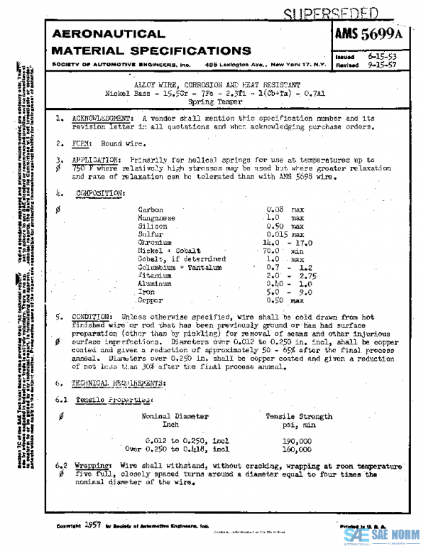 SAE AMS5699A PDF SAE AMS5699A PDF