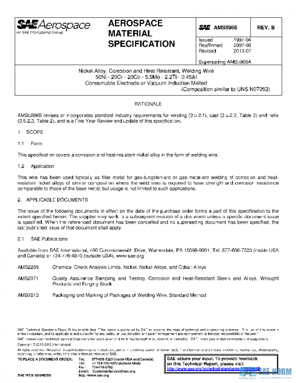 SAE AMS5966B PDF SAE AMS5966B PDF
