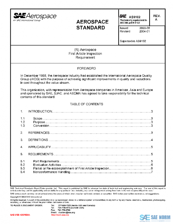SAE AS9102A PDF