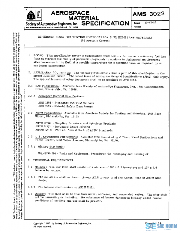 SAE AMS3022 PDF