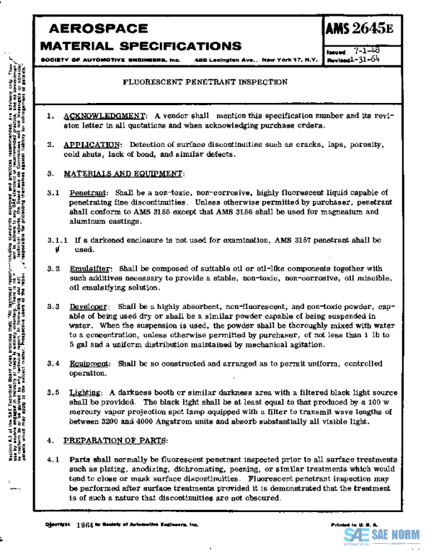 SAE AMS2645E PDF SAE AMS2645E PDF