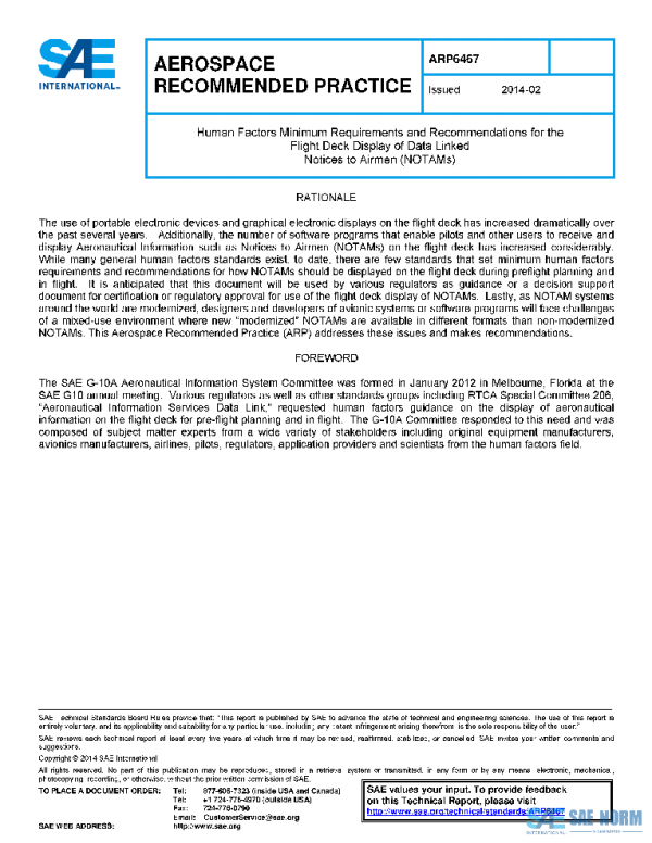 SAE ARP6467 PDF
