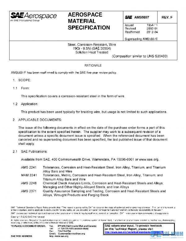 SAE AMS5697F PDF