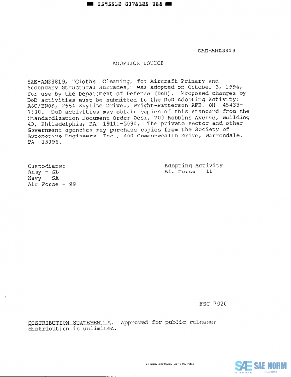 SAE AMS3819 PDF SAE AMS3819 PDF