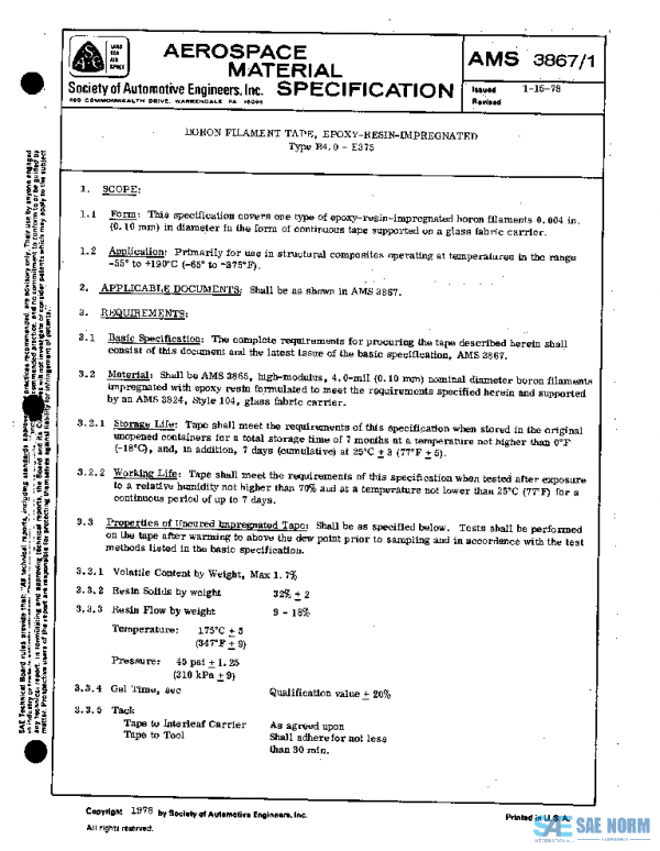 SAE AMS3867/1 PDF