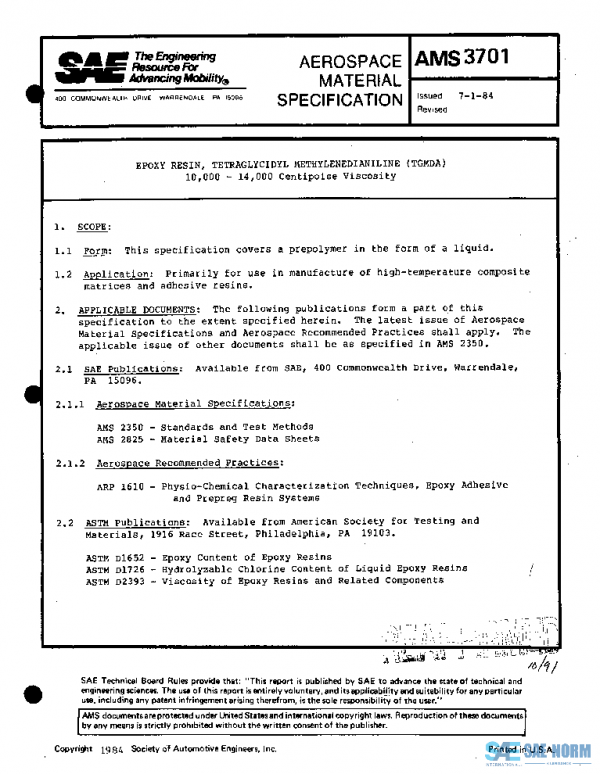 SAE AMS3701 PDF