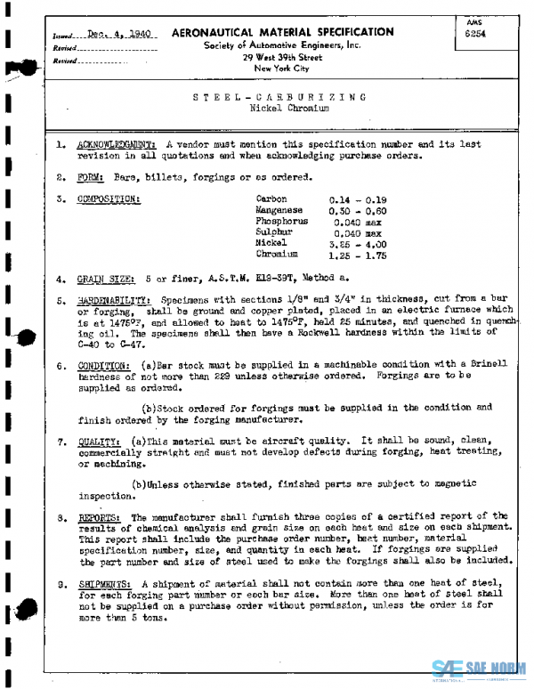 SAE AMS6254 PDF SAE AMS6254 PDF