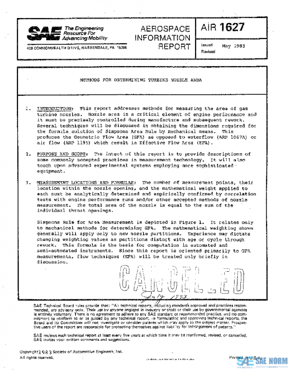 SAE AIR1627 PDF