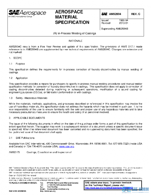 SAE AMS2694C PDF