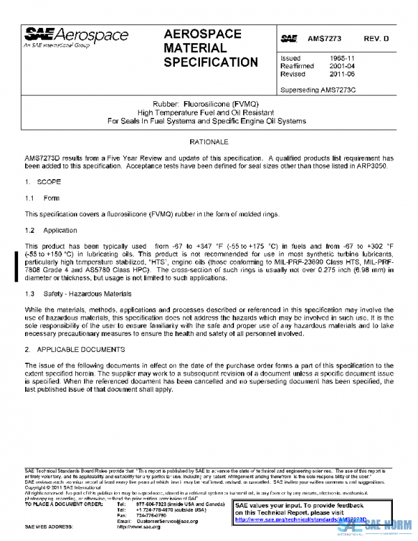 SAE AMS7273D PDF