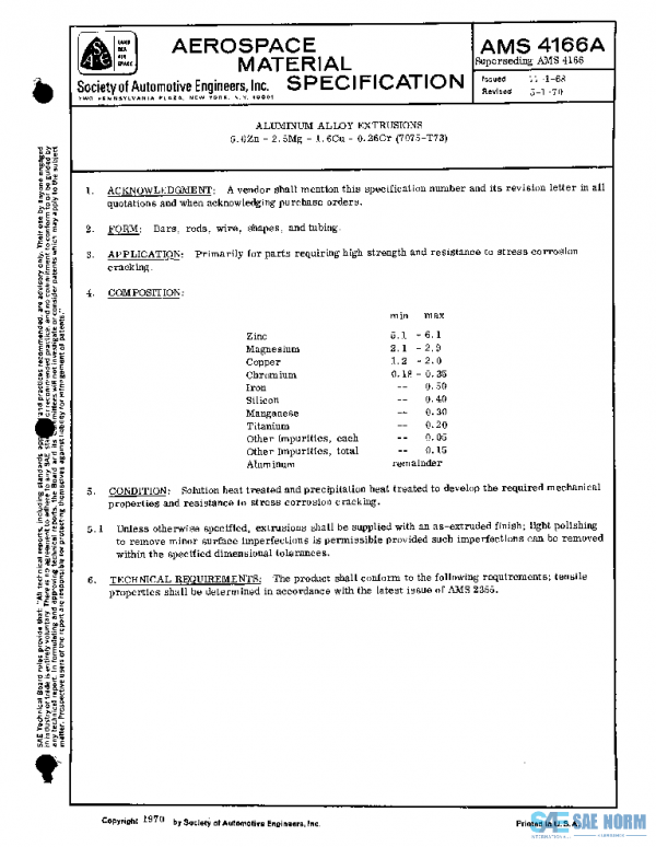 SAE AMS4166A PDF SAE AMS4166A PDF