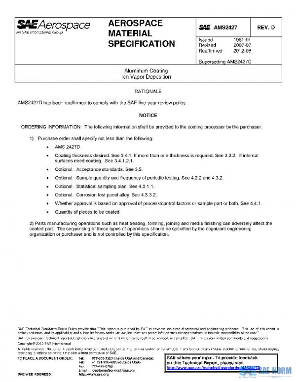 SAE AMS2427D PDF