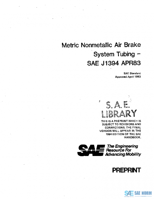 SAE J1394_198304 PDF SAE J1394_198304 PDF