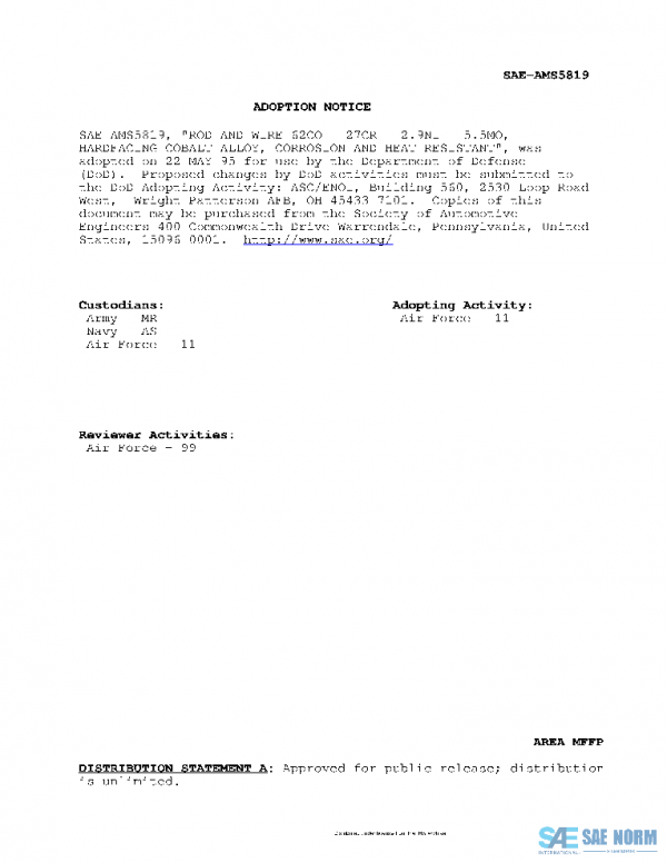 SAE AMS5819 PDF